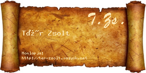 Tér Zsolt névjegykártya